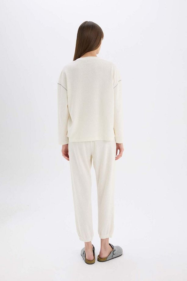 Pijama Takımı Velur Uzun Kollu Üst Esnek Belli Uzun Alt-fall In Love E6688ax25sp - 8