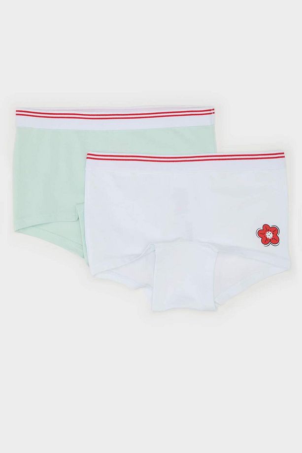 Kız Çocuk Çiçekli 2'li Boxer E7077a825sp - 1