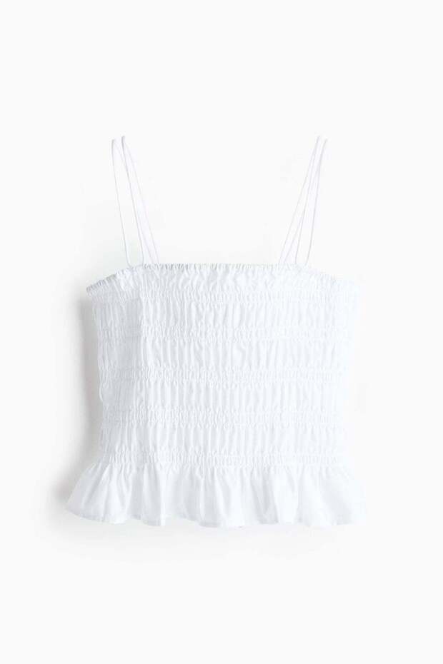 Smocked strappy top