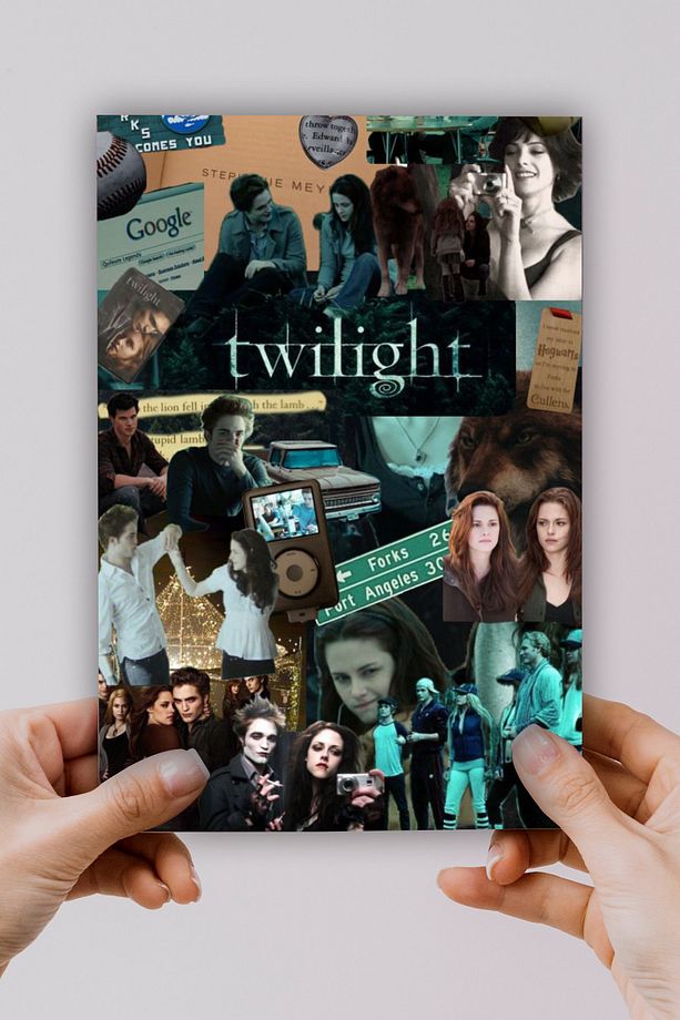A5 Defter Twilight Alacakaranlık Kolaj Çift Yön - 1