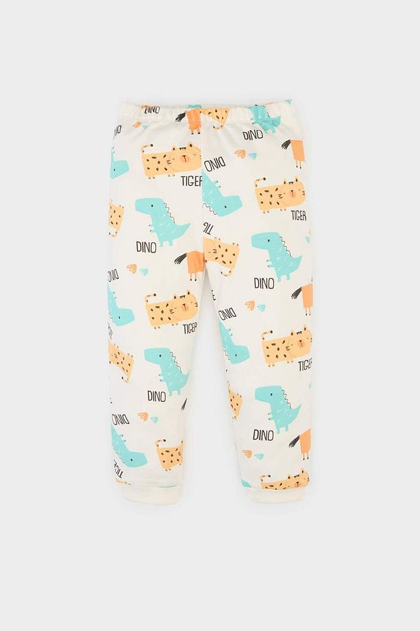 Erkek Bebek Pijama Takımı Desenli Uzun Kollu Üst Beli Lastikli Uzun Alt E6940A525SP - 2