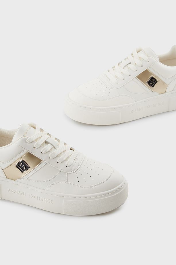 Armani Exchage Logolu Şerit Detaylı Kalın Taban Sneaker Ayakkabı AYAKKABI XDX176 XV917 T779 - 4