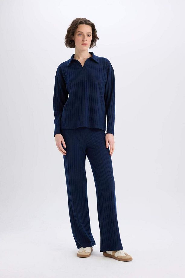 Regular Fit  Fitilli Kaşkorse Kışlık Pantolon Normal Bel B2405AX25SP - 3