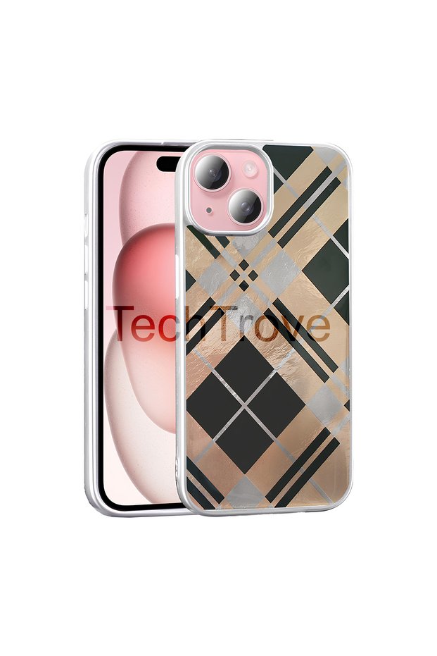 حافظة لهاتف Apple iPhone 14 بتصميم نمط حريري وغطاء عالي الجودة A+ مع نتوءات لحماية الكاميرا
