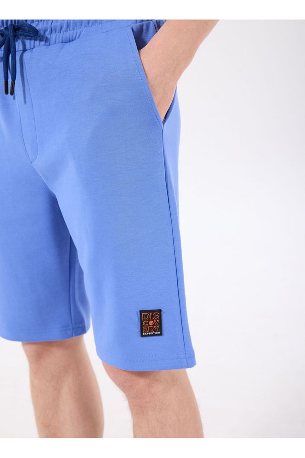 D4SM-SHT3221 Mavi Standart Erkek Sweat Şort - 4