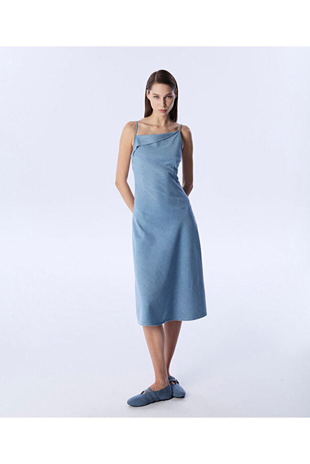 ASKILI JEAN ELBİSE - 1