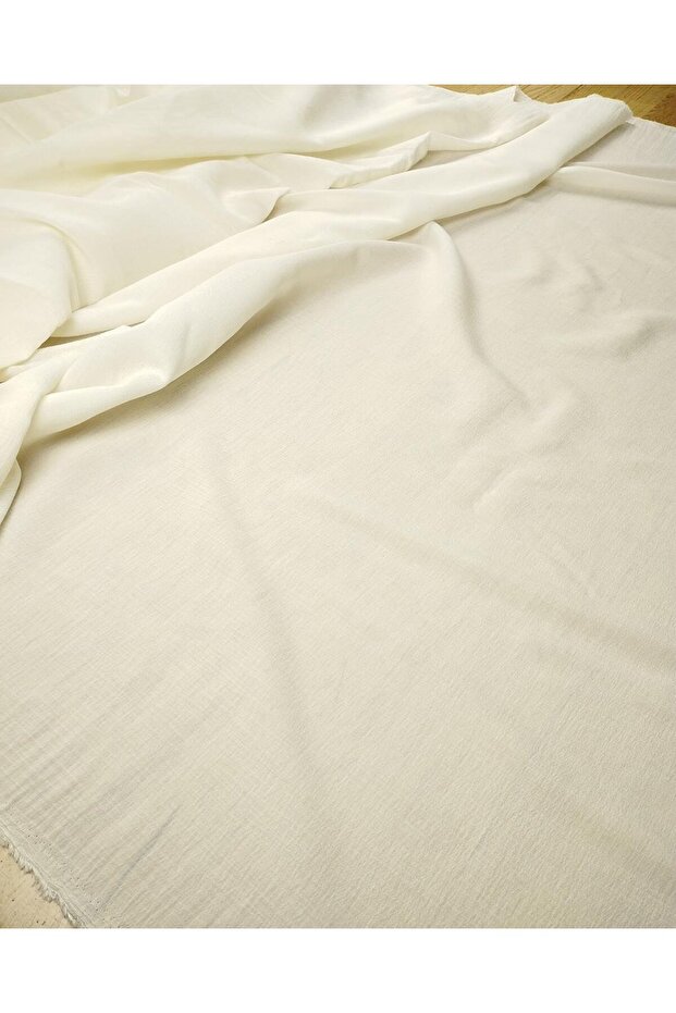 Viscose Synthetic Woven in Cream Ecru Color (Width 135 cm X Length 230 cm)