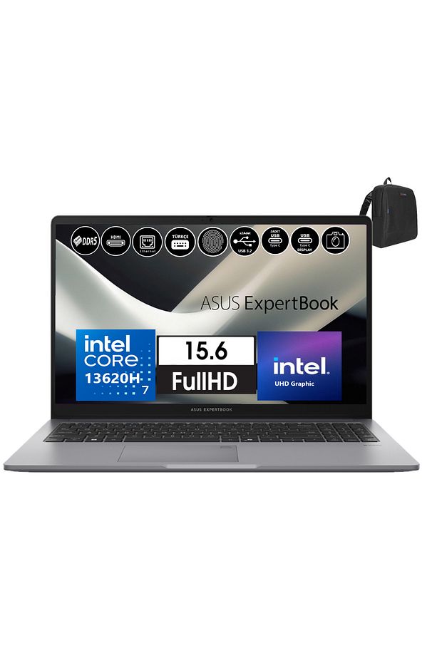 Expertbook P1 P1503 I7-13620H 64GB Ddr5 1tb SSD Freedos 15.6 Fhd WP1503CVAI716512G0D33 +ZETTACNT - 1