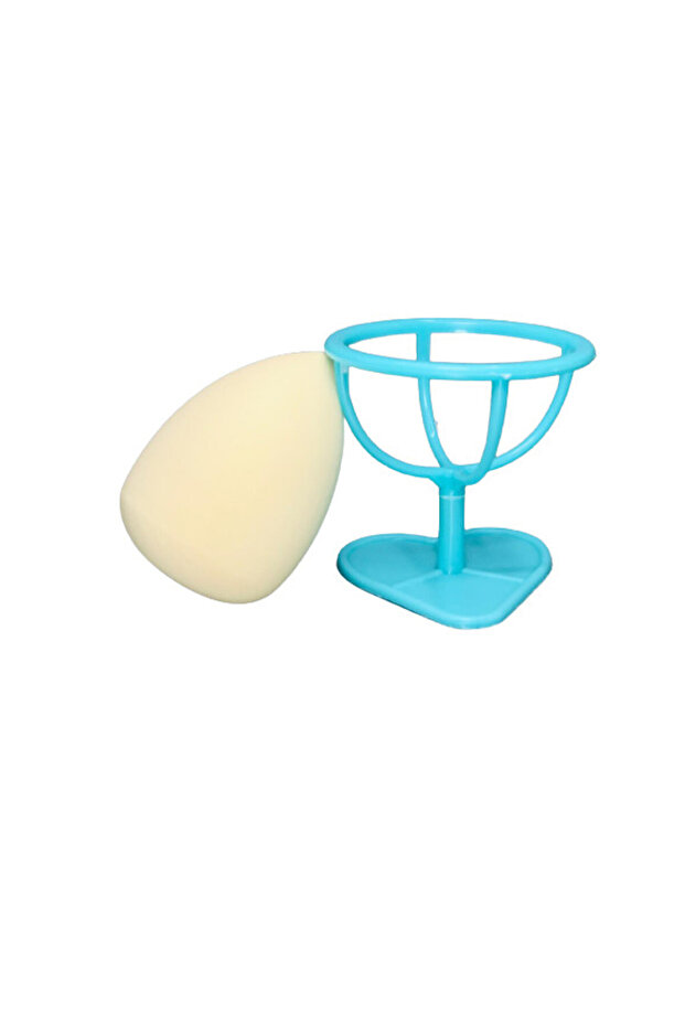 Makeup Sponge and Makeup Holder Set, Beige - 2