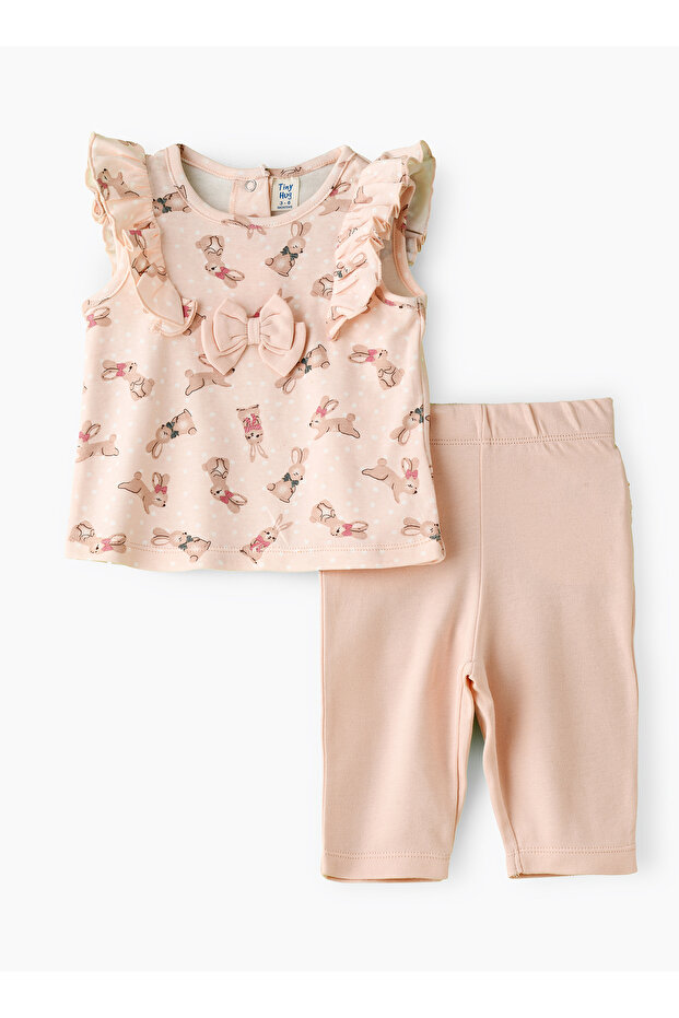 Baby Girl Bunny Print Tunic and Leggings Set