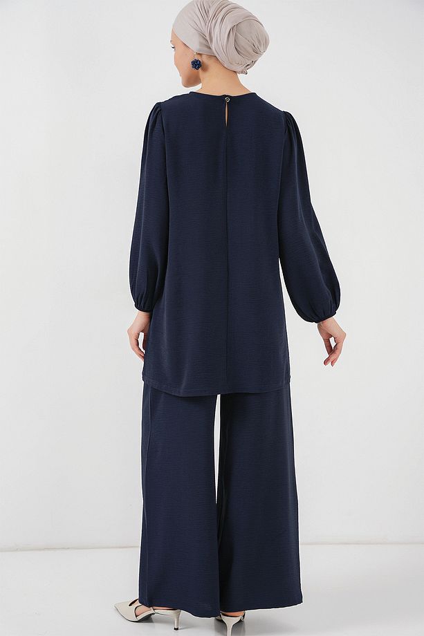 Kadın Ayrobin Tunik Pantolon Alt Üst Takım 6712 - Lacivert - 6
