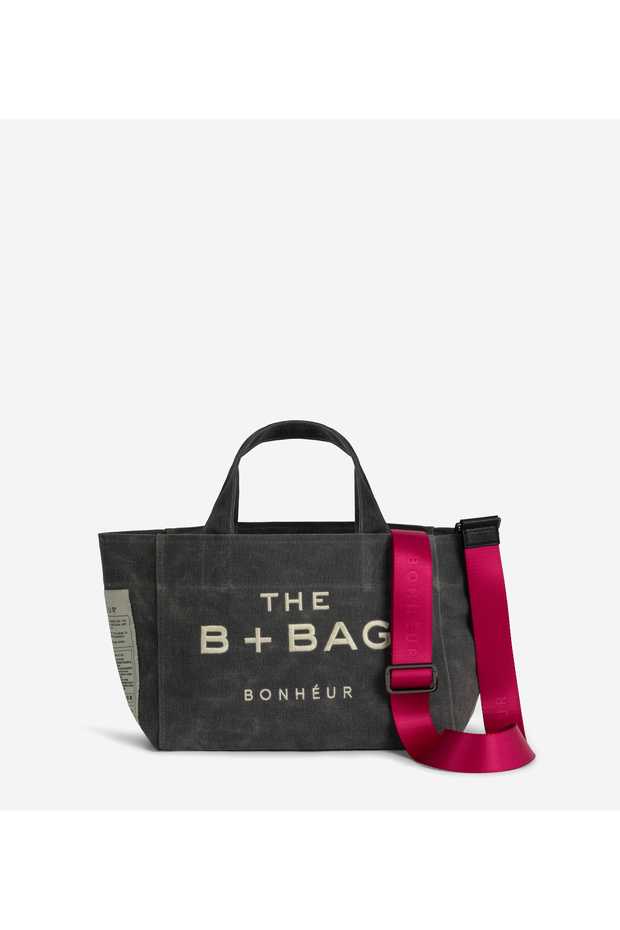 Canvas Ghost Gray Small Tote Bag - 1