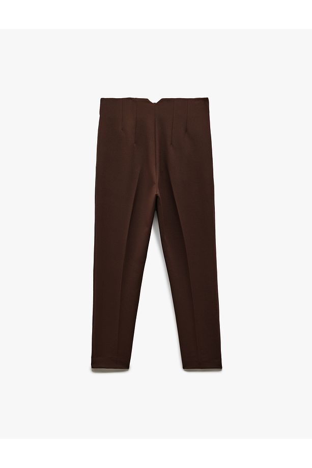 Regular Fit Yüksek Bel Cigarette Pantolon - 4