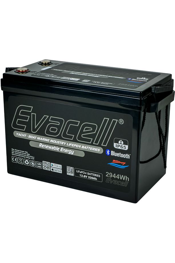 12.8v (12VOLT) 230ah Amper Lifepo4 Lityum Demir Fosfat Akü Bluetooth Ip65 Marin Karavan Akü - 2