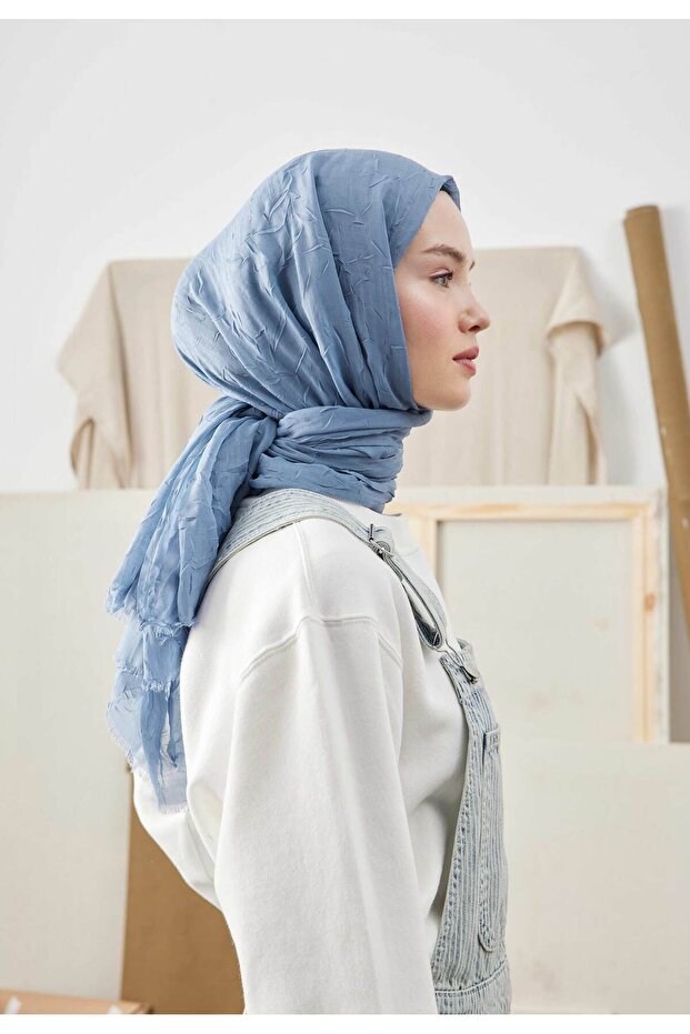 BAMBU ŞAL KOT MAVİ - 6