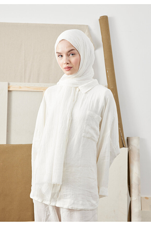 BAMBU ŞAL BEYAZ - 4