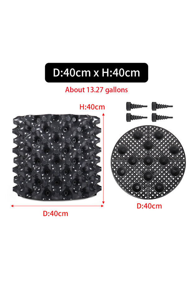 D40XH40 1PCS Pruning Plant Root Control Nursery Pots Trainer Fast Root Grow Container Garden Tree Bo