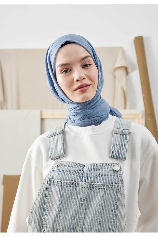 BAMBU ŞAL KOT MAVİ - 4