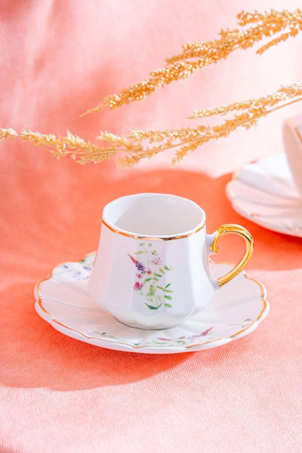 Elvira Coffee Cup Set for 6 People - 90 ml