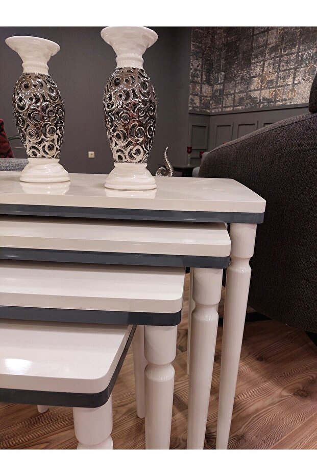 4lü Lüx Zigon Krem Antrasit - 5