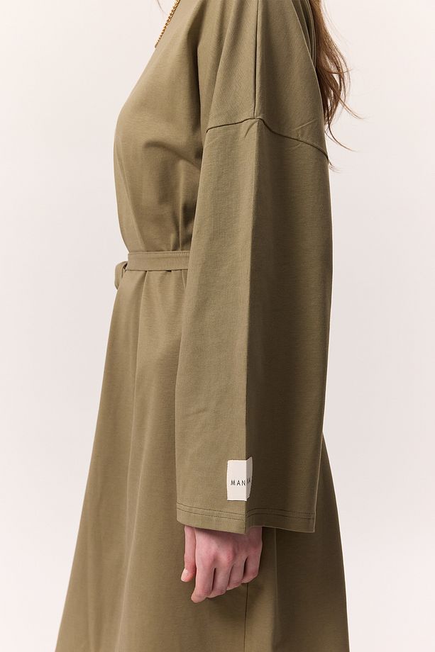 OVERSIZE UZUN RAHAT ELBİSE HAKİ - 4