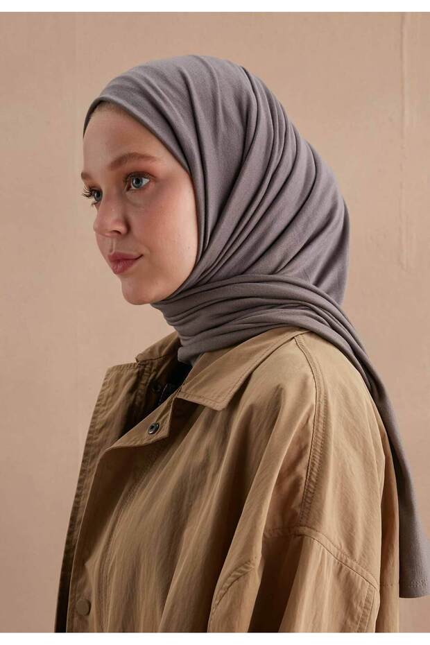 شال ممشط رمادي غامق - 3