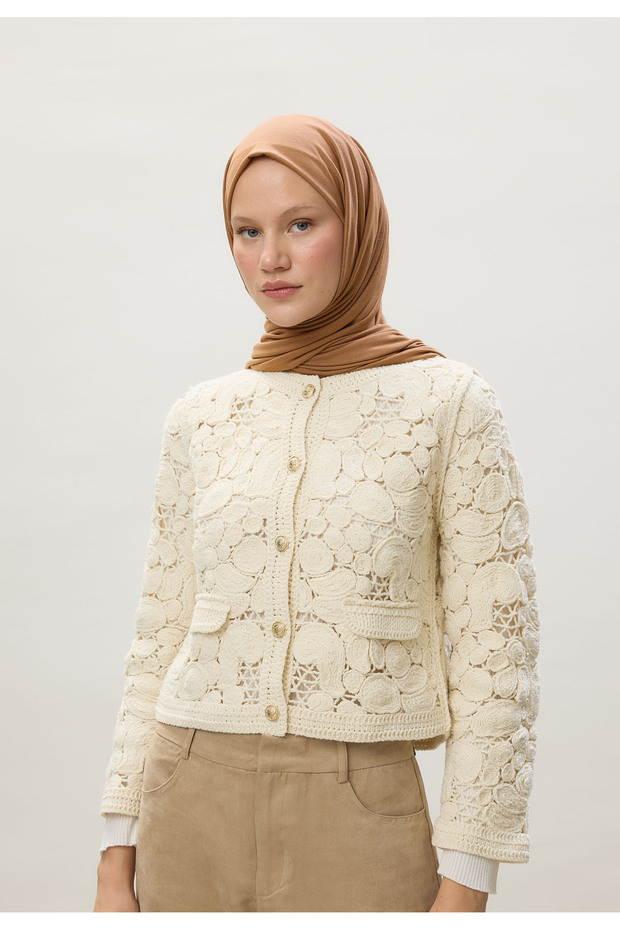 شال من القطن الممشط بنمط قشرة فينيكس - 5