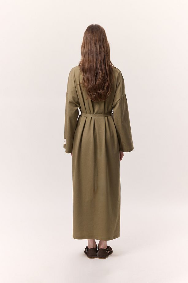 OVERSIZE UZUN RAHAT ELBİSE HAKİ - 6