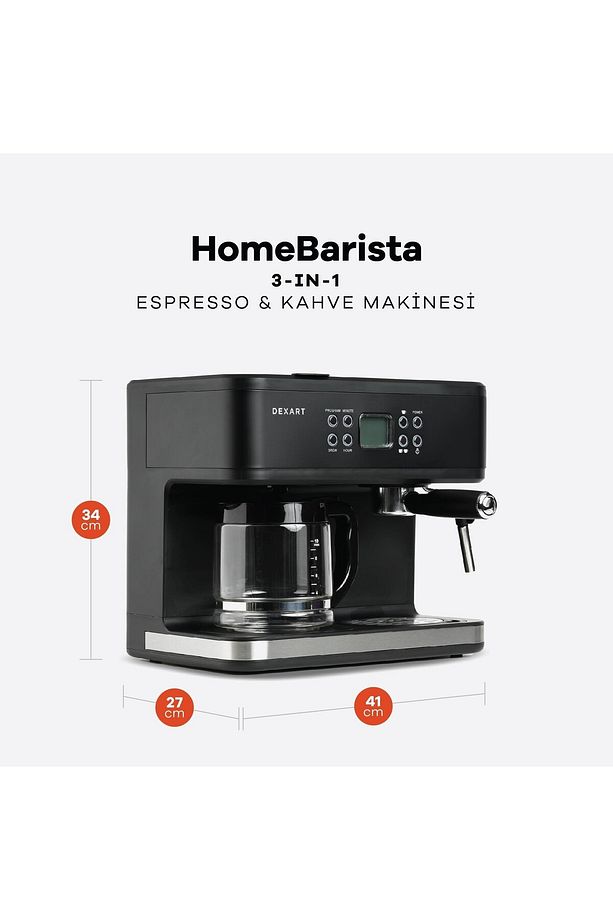 Home Barista 3-in-1 Filtre Kahve & Espresso Makinesi - 2