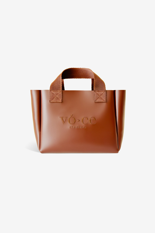 Camel Deri Tote Bag - 1