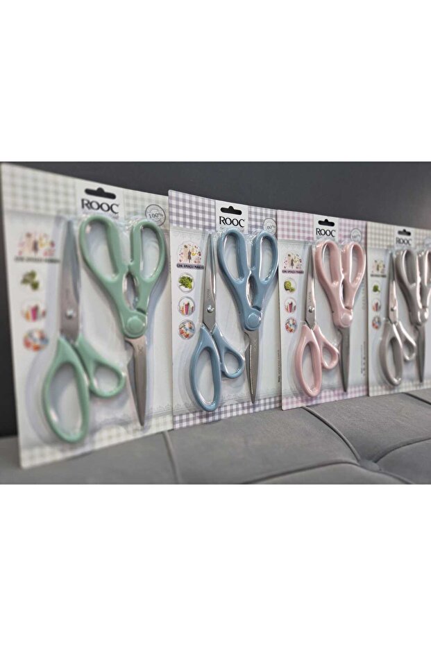 طقم 2 مقص ليمان - أزرق - متعدد الأغراض - 4