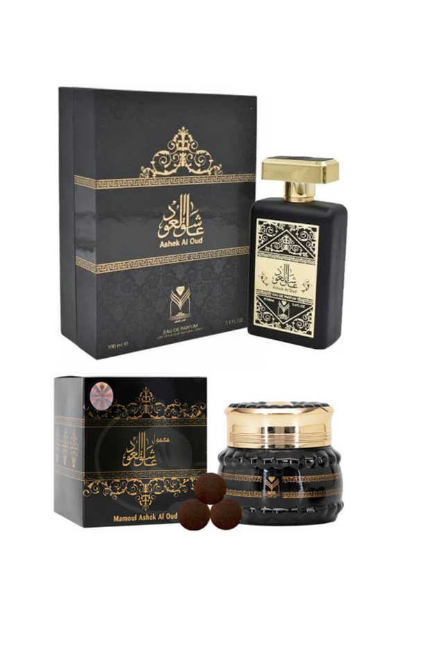بكج عطر عاشق العود - 100 مل مع معمول عاشق العود