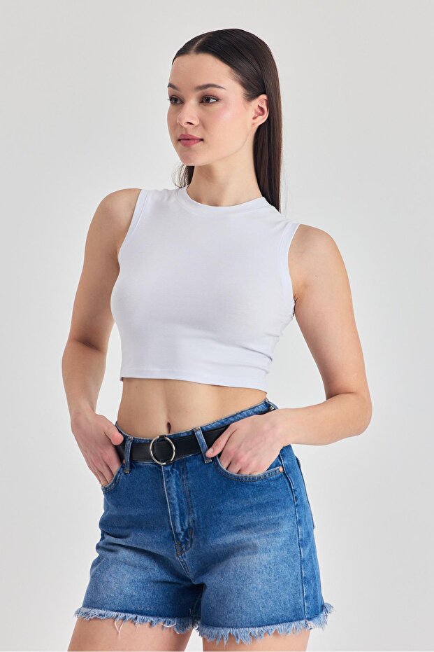 318 Kısa Atlet Beyaz - 1