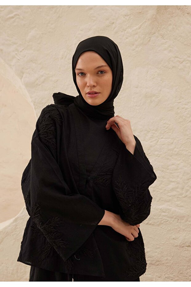 RAMİ VİSKON ŞAL SİYAH - 2