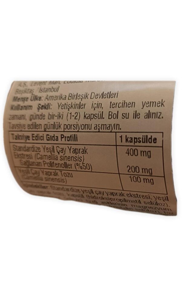 Green Tea 60 Kapsül - 3