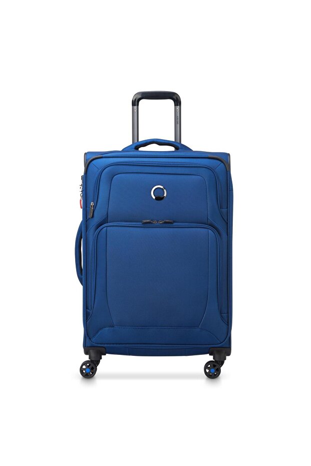 Optimax Lite 70cm Hardcase Expandable 4 Double Wheel Expandable Check-in Luggage Trolley Blue