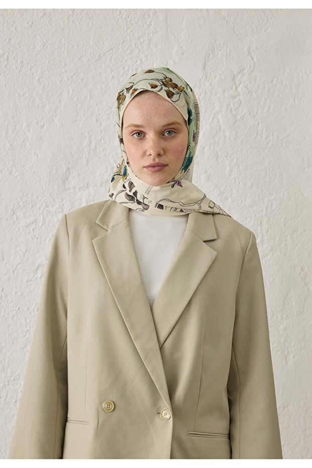 شال أخضر ناعم بنمط الروح - 3