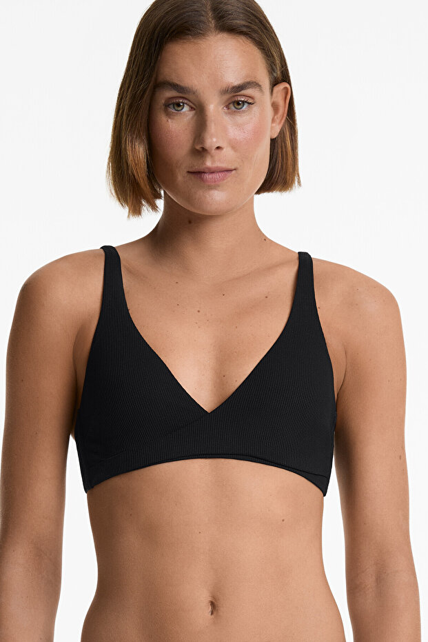 Çapraz pike halter bikini üstü - 1