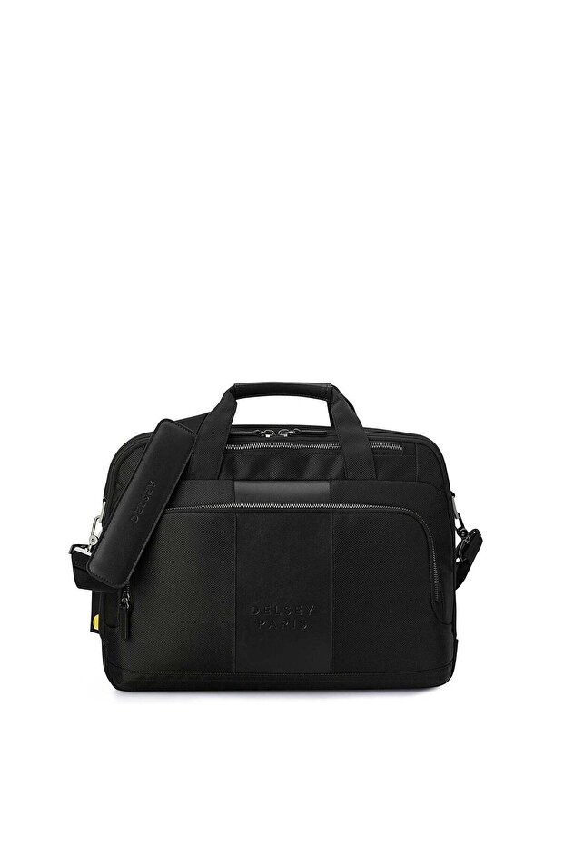 Wagram 2 Comparment Satchel Briefcase 15.6 Inch Black