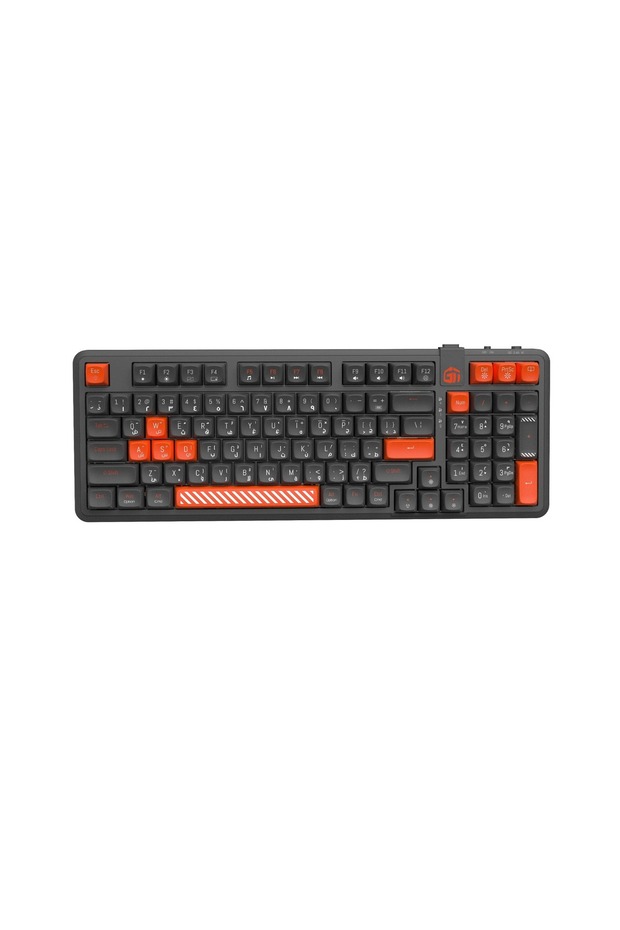 لوحة مفاتيح الألعاب الميكانيكية اللاسلكية Arcade Keys باللون الأسود
