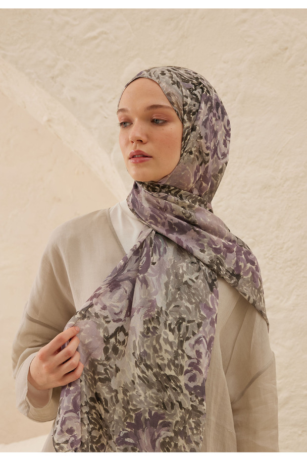 رمادي ميليندا منقوشة رامي شال - 3