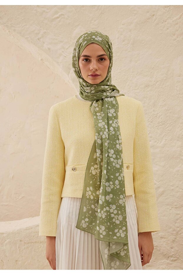 Daisy Patterned Rami Shal - 4