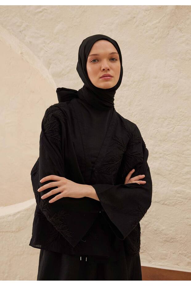 RAMİ VİSKON ŞAL SİYAH - 3