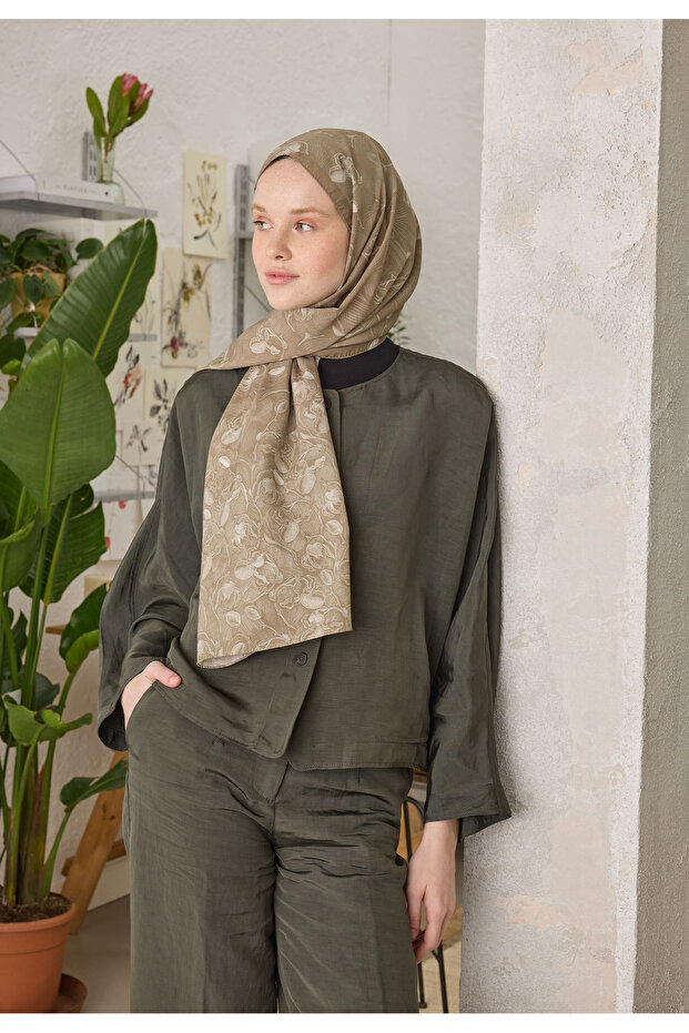 RUBY DESEN ŞAL NUDE - 1