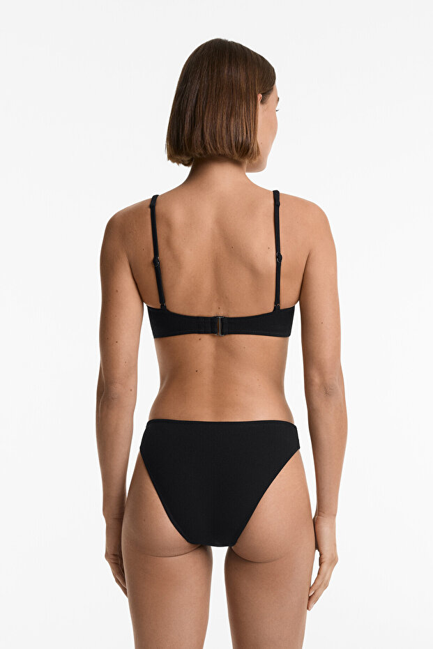Çapraz pike halter bikini üstü - 5