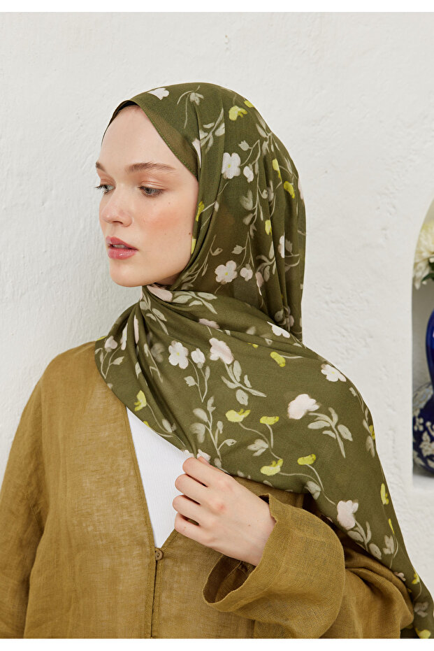 شال رامي منقوش بالزهور الناعمة - 7