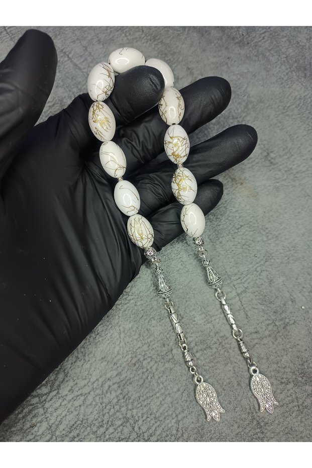 Zaza Sallamalık High-End Embroidered Powder Amber Prayer Beads