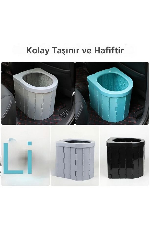 Taşınabilir Kamp Tuvaleti Katlanabilir Araba Açık Hava Çok Amaçlı Su Geçirmez Dayanıklı Tuvalet - 7