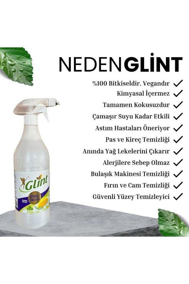 12 X 1 Lt. %100 Bitkisel Fırın Ocak Tezgah Temizleme Spreyi Kokusuz Anti Alerjik - 4