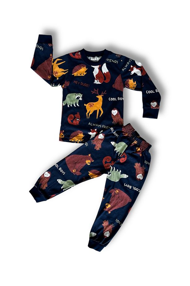 Suprem Kumaş Erkek Çocuk Gecelik Pijama - 1